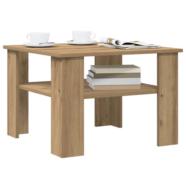 vidaXL Couchtisch Artisan-Eiche 60x60x42 cm Holzwerkstoff