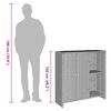 vidaXL Aufbewahrungsschrank mit Regal Grau 100 x 36 x 102 cm Rattan