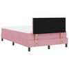 vidaXL Boxspringbett mit Matratze mit Kopfteil Rosa 120 x 200 cm Samt