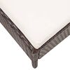 vidaXL 6-tlg. Garten-Lounge-Set mit Auflagen Poly Rattan Braun