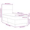vidaXL Boxspringbett Dunkelgrau und Wei&szlig; 90 x 200 cm Cordstoff