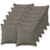 vidaXL Kissen mit Kissen HOUTEN 12 Stk. Hellgrau Samt
