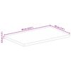 vidaXL Tischplatte 60x20x3,8 cm Rechteckig Massivholz Mango