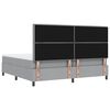 vidaXL Boxspringbett mit Matratze Hellgrau 200 x 200 cm Stoff