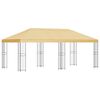 vidaXL Gartenpavillon 6 x 3 m Creme Polyester und Stahl 190 gsm