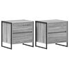 vidaXL Nachttisch 2 stk. Graues Sonoma 50 x 39,5 x 50 cm Holzwerkstoff