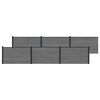 vidaXL Zaunelement 6 pcs WPC und Aluminium Grau
