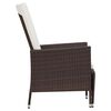 vidaXL 2-tlg. Garten-Lounge-Set mit Kissen Poly Rattan Braun