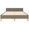 vidaXL Bettgestell ohne Matratze Taupe 120x200 cm Stoff