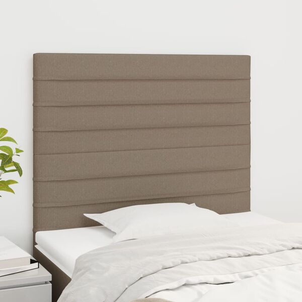 vidaXL Kopfteil Taupe 100x5x118/128 cm Stoff
