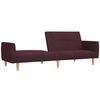 vidaXL Schlafsofa 2-Sitzer mit Fu&szlig;hocker Lila Stoff