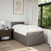 vidaXL Boxspringbett mit Matratze Taupe 80x200 cm Stoff