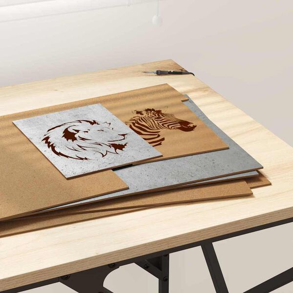 vidaXL Dekoplatten 50 pcs Beton Grau 30 x 42 x 0,27 cm Holzwerkstoff