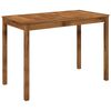 vidaXL Gartentisch Natur 108,5 x 55 x 75 cm Massivholz Akazie