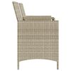 vidaXL Gartensofa 2-Sitzer mit Tisch und Hockern Hellgrau Poly Rattan