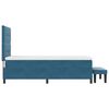 vidaXL Boxspringbett mit Matratze Dunkelblau 100 x 200 cm Samt