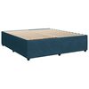 vidaXL Boxspringbett mit Matratze Blau 180x200 cm Samt