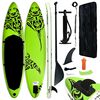 vidaXL Aufblasbares Stand Up Paddle Board Set 320x76x15 cm Gr&uuml;n