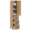 vidaXL Highboard Artisan-Eiche 34,5 x 34 x 180 cm Holzwerkstoff