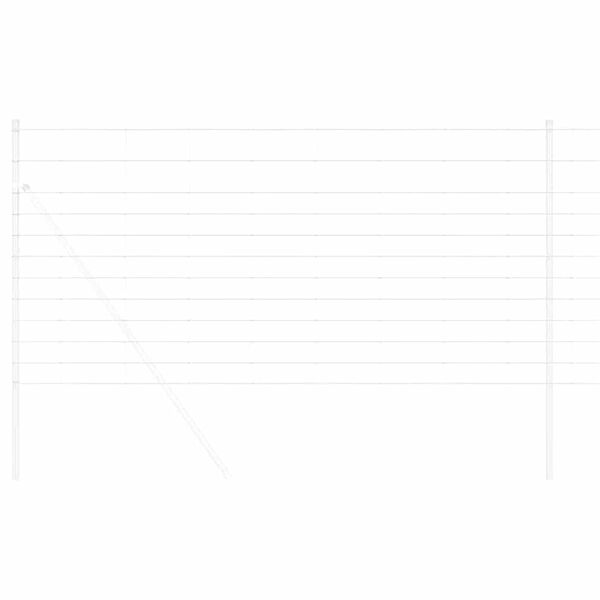 vidaXL Wildzaun Silber 25 x 1,2 m Verzinkter Stahl