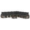 vidaXL Gartensofa-set 10 stk. Grau und Dunkelgrau Poly-Rattan