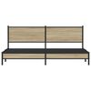 vidaXL Metallbett ohne Matratze Sonoma-Eiche 200x200 cm