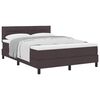 vidaXL Boxspringbett mit Matratze Dunkelbraun 140 x 200 cm Stoff
