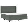 vidaXL Boxspringbett mit Matratze Dunkelgrau 200 x 180 cm Stoff