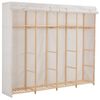 vidaXL Kleiderschrank Weiß 200 x 40 x 170 cm Stoff