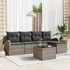 vidaXL Gartensofa-set 6 pcs Grau Poly-Rattan