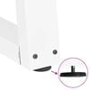 vidaXL Couchtischbeine V-Form 2 St&uuml;ck Wei&szlig; 30x(30-31,3) cm Stahl