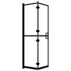 vidaXL Faltbare Duschkabine ESG Schwarz 100x140 cm