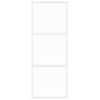 vidaXL Schiebetür Weiß 76x205 cm Hartglas und Aluminium