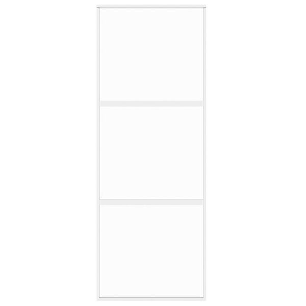 vidaXL Schiebetür Weiß 76x205 cm Hartglas und Aluminium