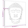 vidaXL Garten-Wanddeko 55x55 cm Cortenstahl Buddha-Kopf