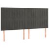 vidaXL Kopfteil Dunkelgrau 160 x 5 x 118/128 cm Samt