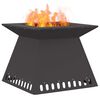 vidaXL Feuerstelle Schwarz 60 x 60 x 50 cm Stahl