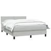 vidaXL Boxspringbett mit Matratze Hellgrau 140x220 cm Samt