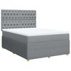 vidaXL Boxspringbett mit Matratze Hellgrau 140x190 cm Stoff