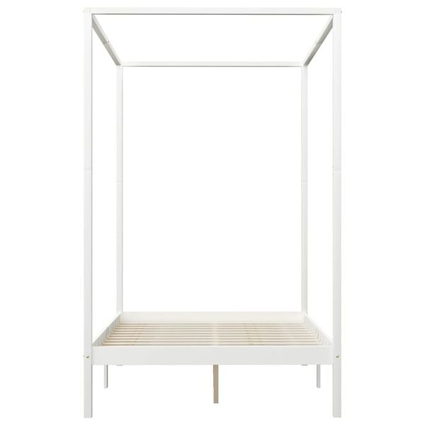 vidaXL Himmelbett-Gestell 4 Schubladen Wei&szlig; Kiefernholz 140x200cm