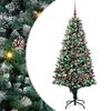 vidaXL Künstlicher Weihnachtsbaum mit 300 LEDs mit Ständer Grün 180 cm