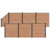 vidaXL zaunset 7 Stk. 1138 x 186 cm WPC und Aluminium Braun