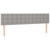 vidaXL Kopfteile Hellgrau 160x5x78/88 cm Stoff