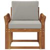 vidaXL Outdoor-Sofa Massives Akazienholz und Polyester