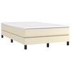 vidaXL Boxspringbettgestell Creme 120x200 cm Kunstleder