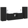 vidaXL Badezimmerm&ouml;bel-Set 5 stk. Schwarz 33 x 34,5 x 100 cm