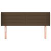vidaXL Kopfteil mit Ohren Dunkelbraun 147x16x78/88 cm Stoff