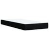 vidaXL Boxspringbett mit Matratze Schwarz Stoff