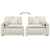 vidaXL Modulares Sofa Endmodul mit Armlehne Kissen Creme 100 cm