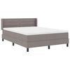 vidaXL Boxspringbett mit Matratze Taupe 190 x 140 cm Polyester